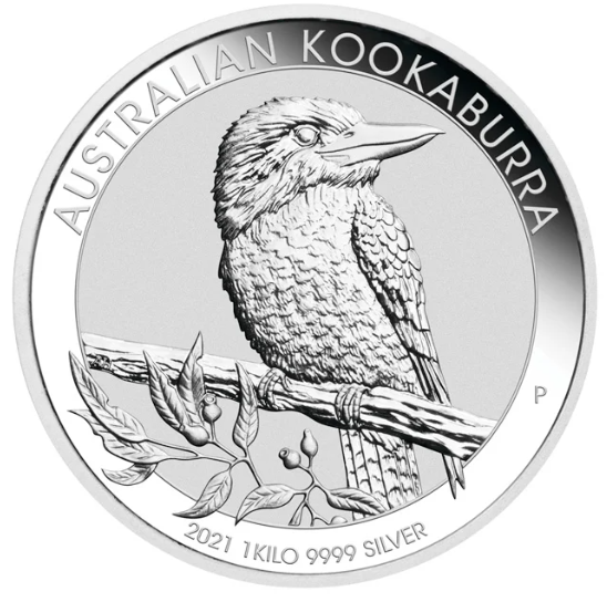 2021 1 kilo Silver Kookaburra Coin