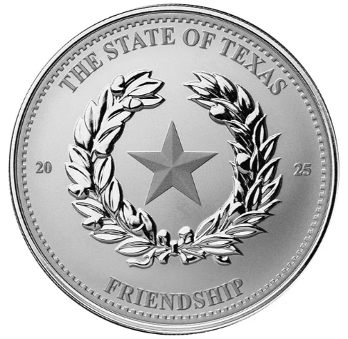 2025 1oz Silver Texas Bullion Coin