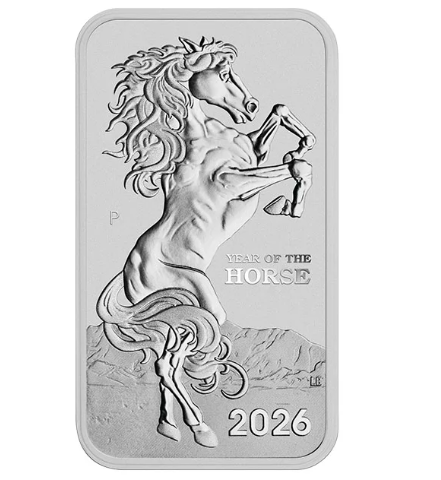 2026 1oz Silver Horse Rectangular Coin